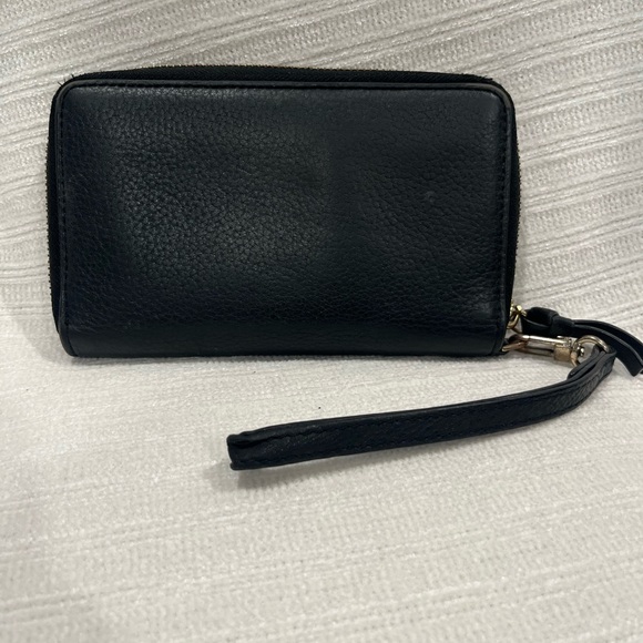 Tory Burch Black Leather Wristlet - Picture 3 of 11
